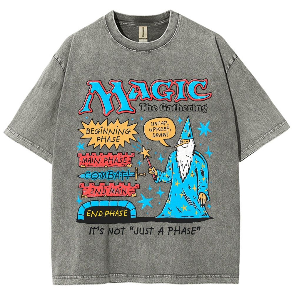  Retro Wizard Funny Gamer Washed T-Shirt