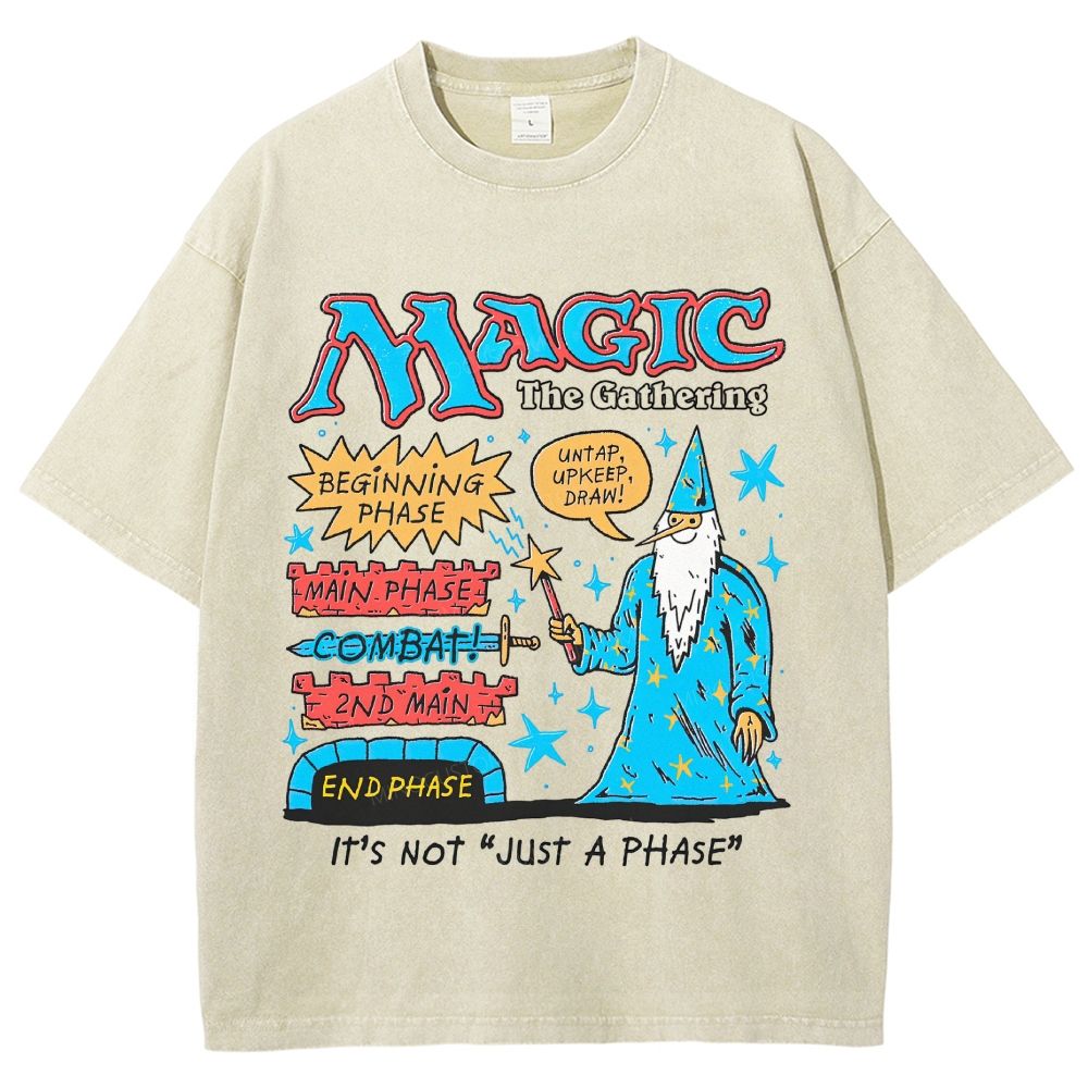  Retro Wizard Funny Gamer Washed T-Shirt