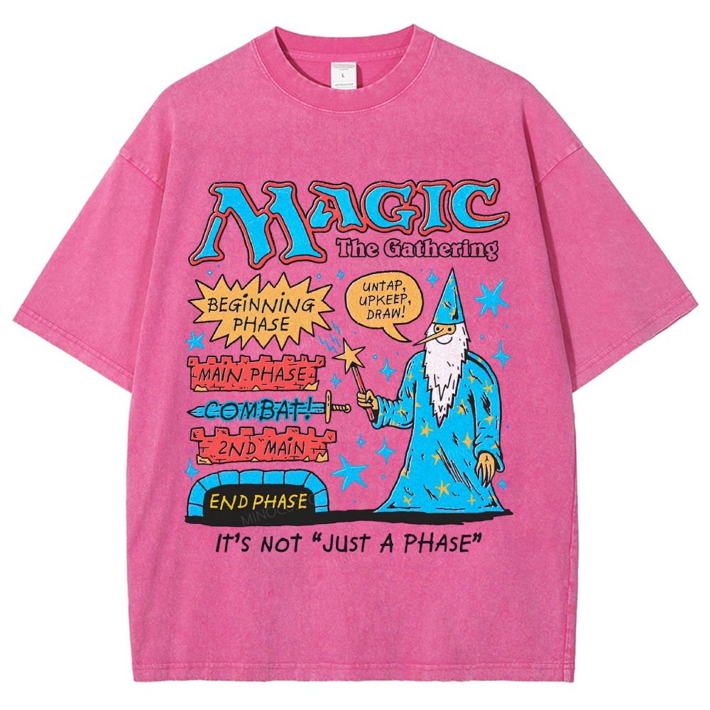  Retro Wizard Funny Gamer Washed T-Shirt