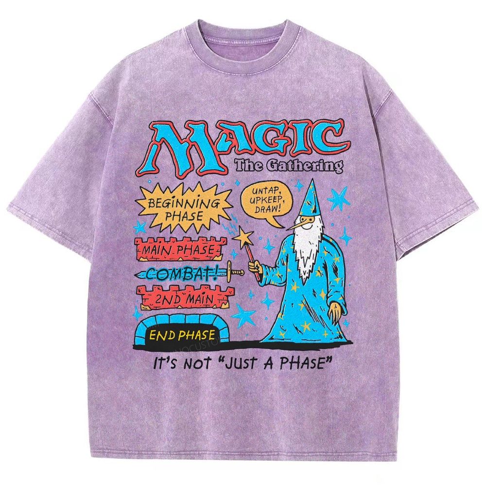  Retro Wizard Funny Gamer Washed T-Shirt