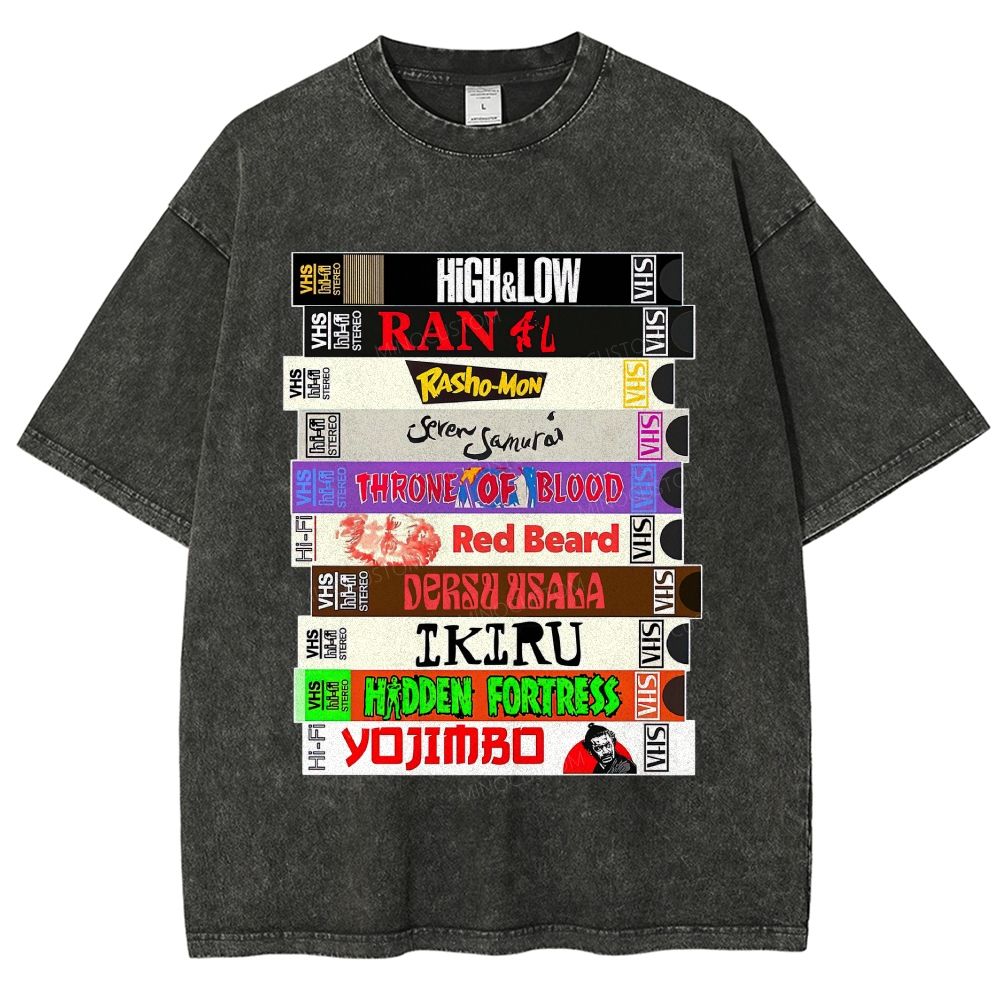 Classic Tape Stack Graphic Washed T-Shirt