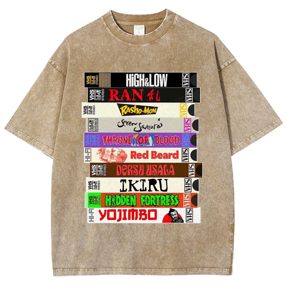 Classic Tape Stack Graphic Washed T-Shirt