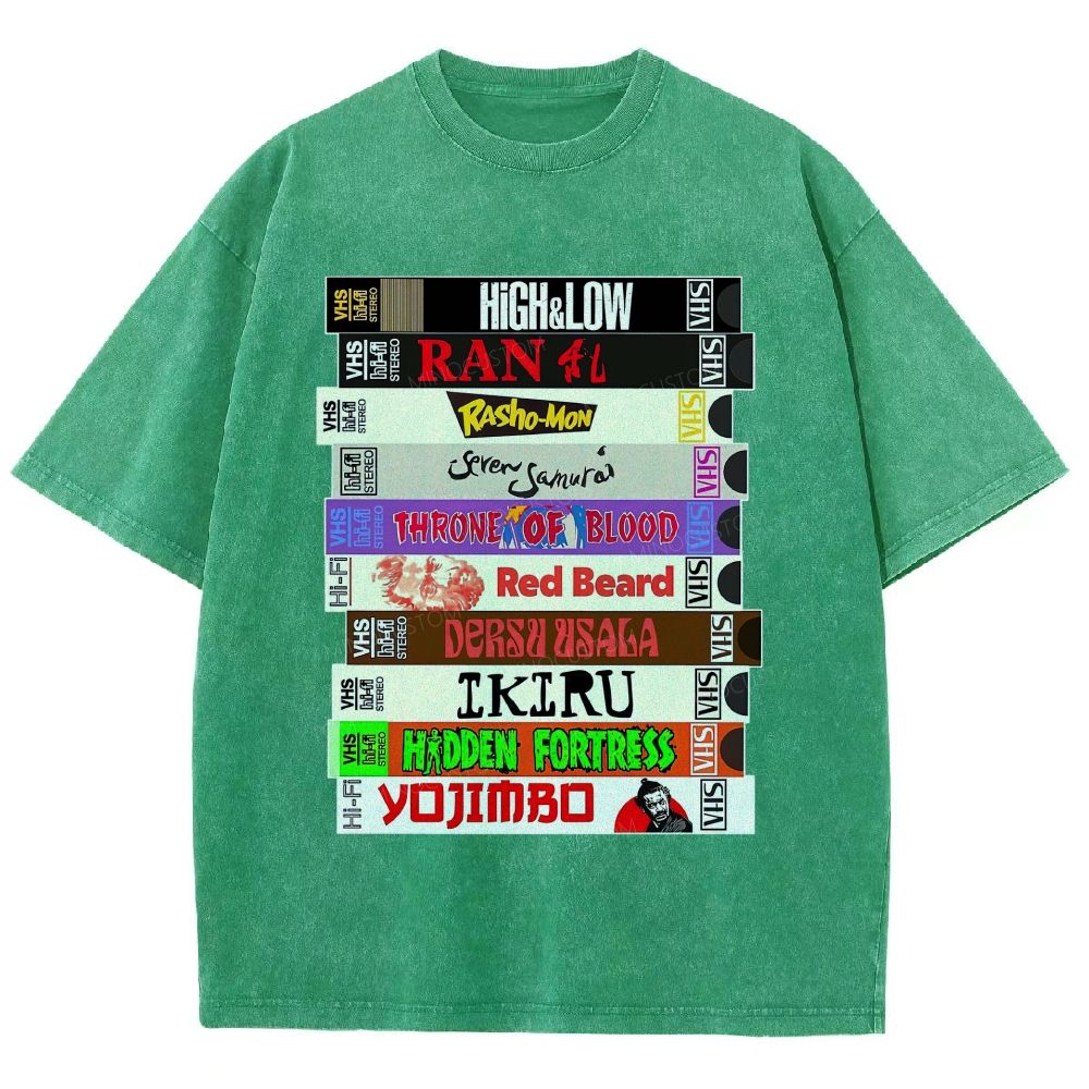 Classic Tape Stack Graphic Washed T-Shirt