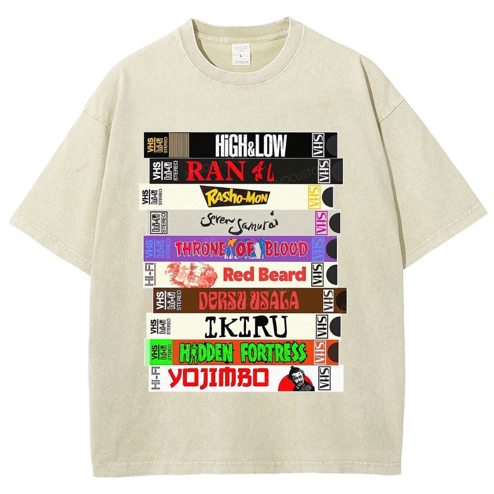 Classic Tape Stack Graphic Washed T-Shirt