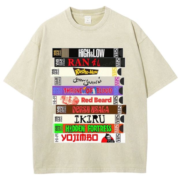 Classic Tape Stack Graphic Washed T-Shirt