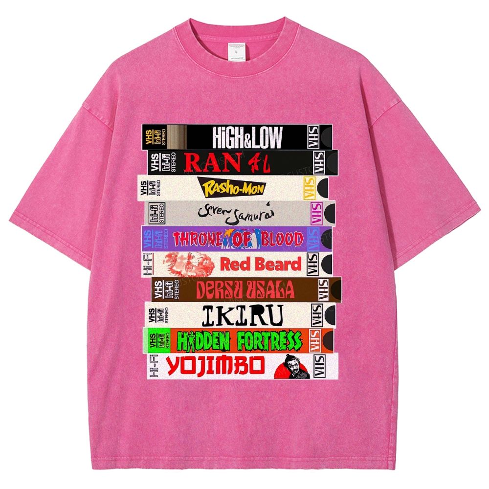 Classic Tape Stack Graphic Washed T-Shirt