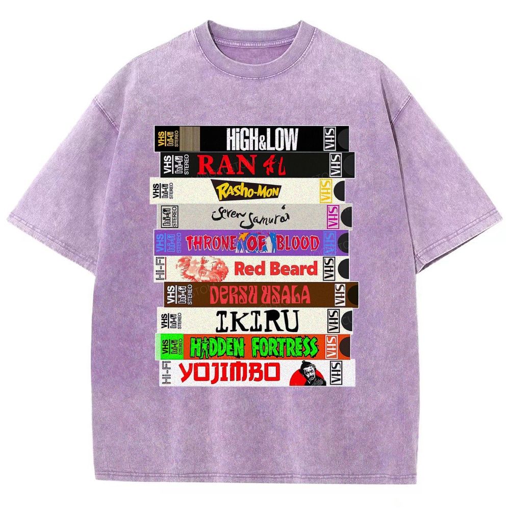 Classic Tape Stack Graphic Washed T-Shirt