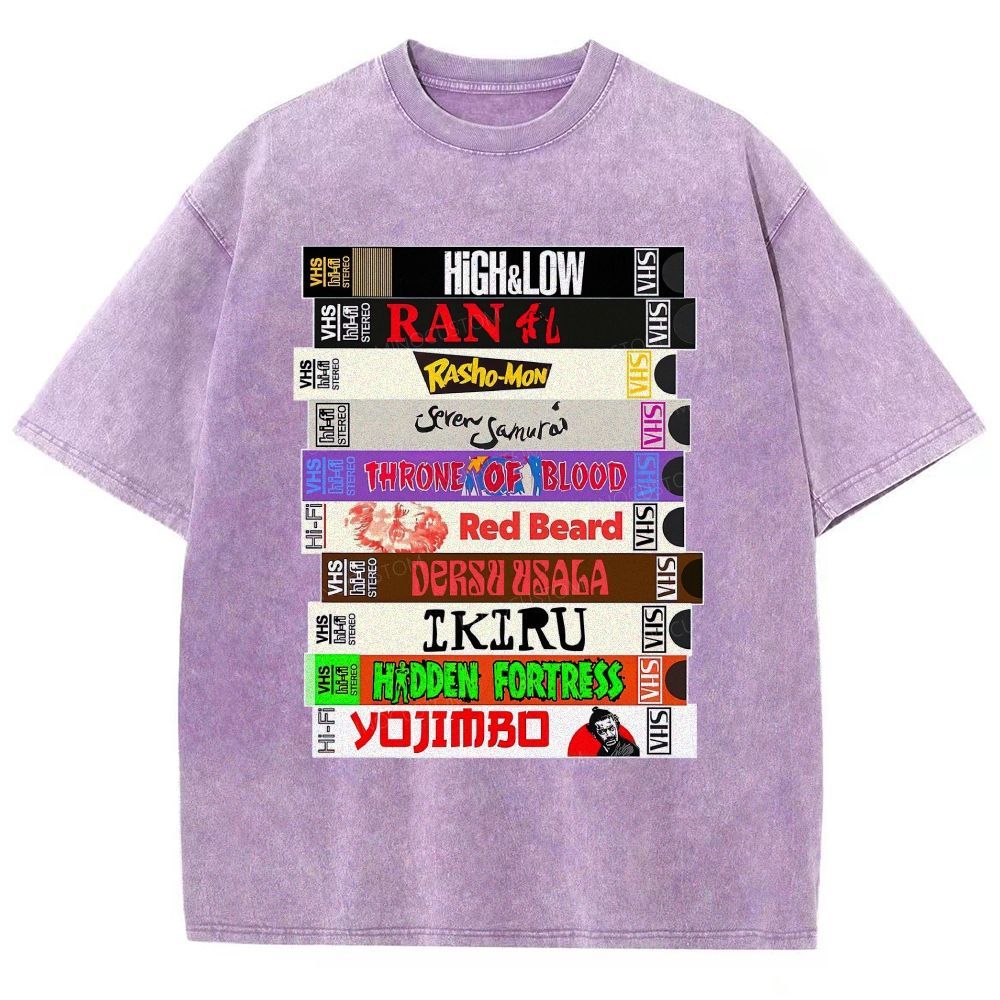 Classic Tape Stack Graphic Washed T-Shirt