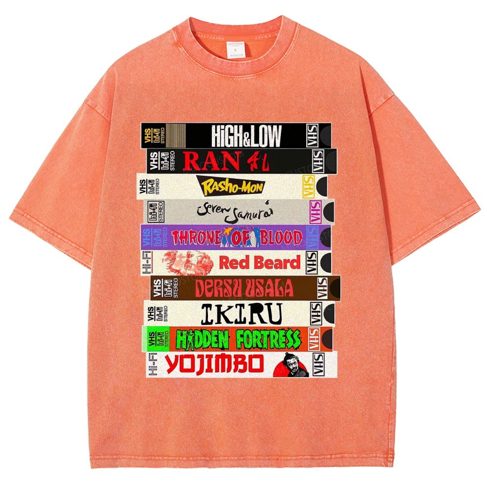 Classic Tape Stack Graphic Washed T-Shirt