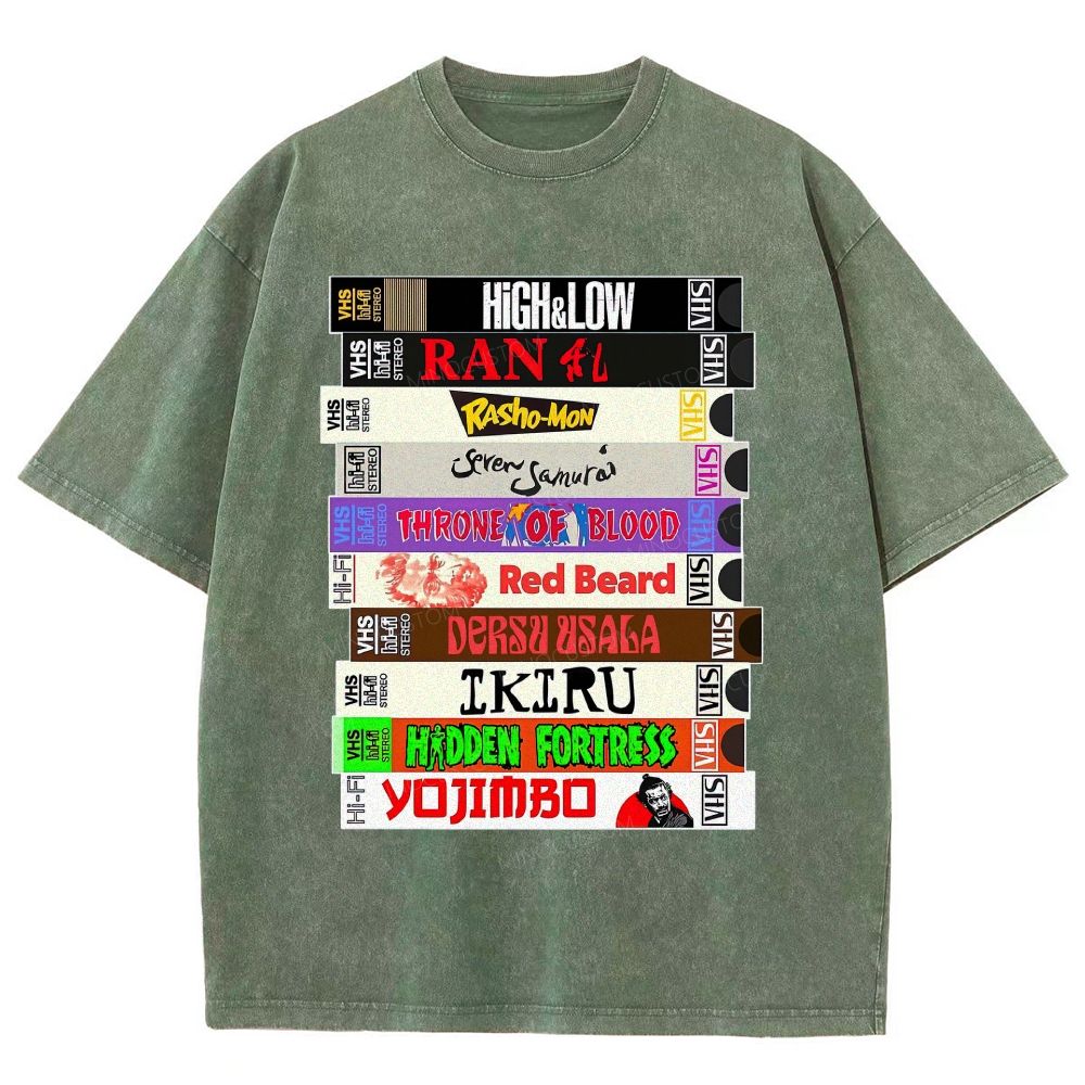 Classic Tape Stack Graphic Washed T-Shirt