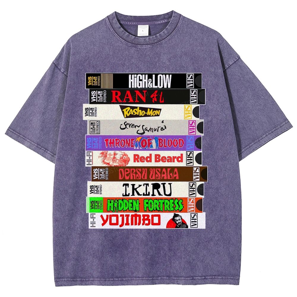 Classic Tape Stack Graphic Washed T-Shirt