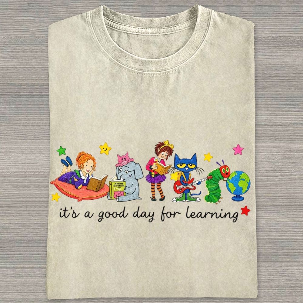 It's A Good Day For Learning Washed T-shirt
