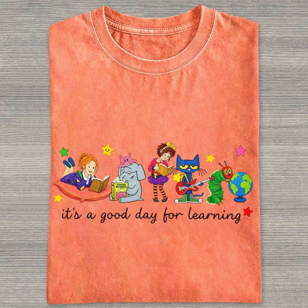 It's A Good Day For Learning Washed T-shirt