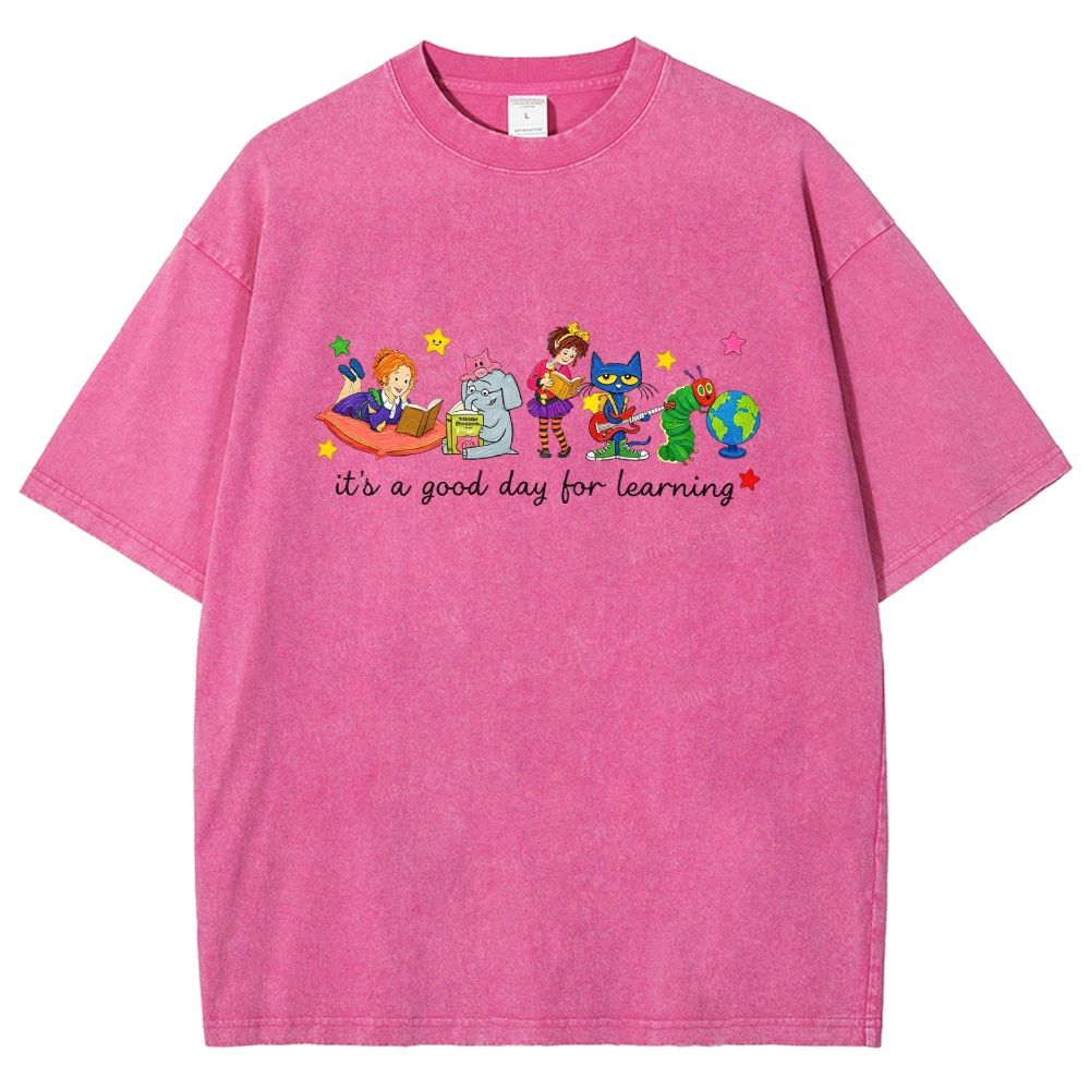 It's A Good Day For Learning Washed T-shirt