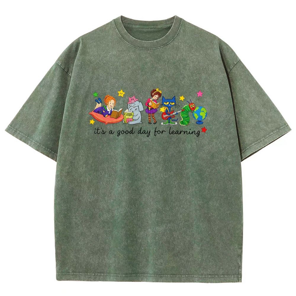 It's A Good Day For Learning Washed T-shirt