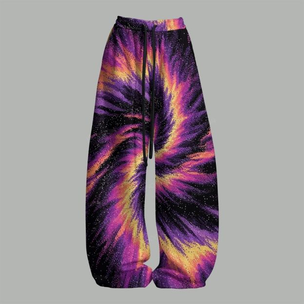 Galaxy Bat Tie Dye Top & Elasticated Trousers Two-Piece Set