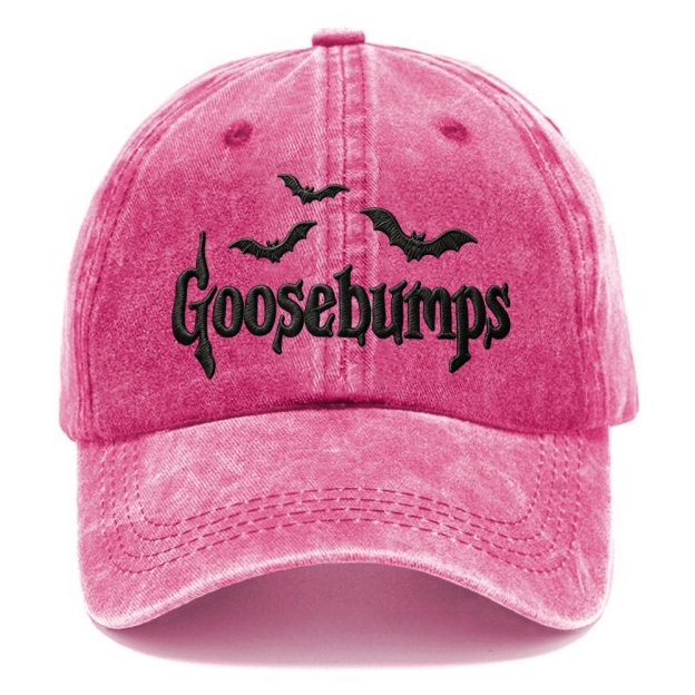 Spooky Bat Embroidery Halloween Vintage Casual Washed Cap