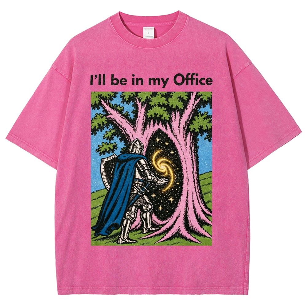 I’ll be in my Office Retro Fantasy Comic Distressed Washed T-Shirt