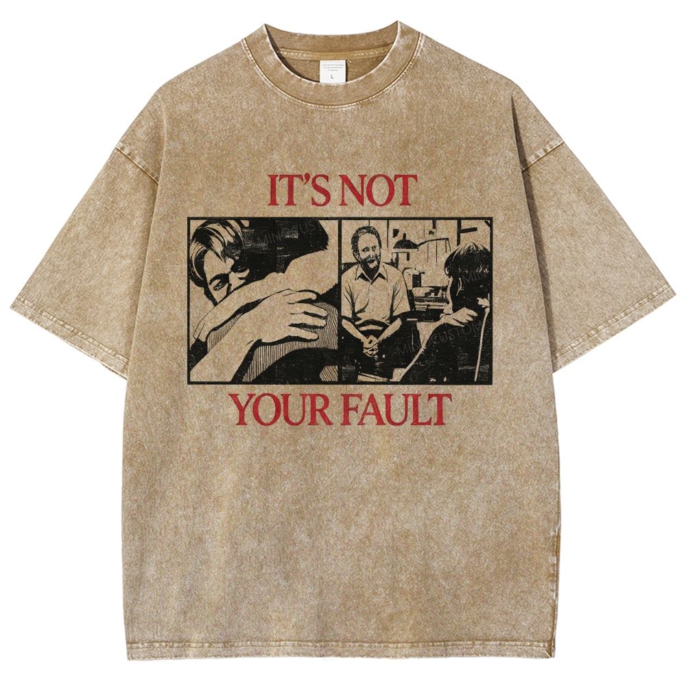 Vintage Film‑Inspired Distressed Washed T-Shirt