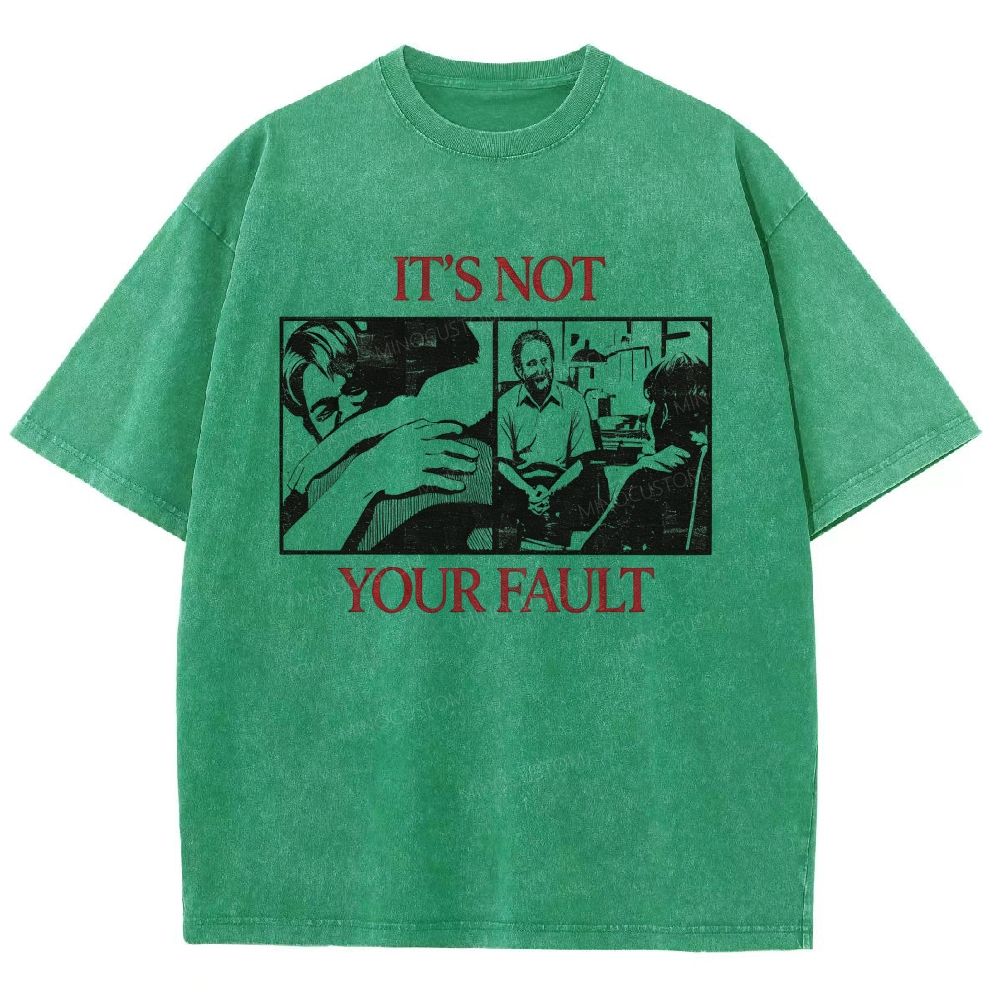 Vintage Film‑Inspired Distressed Washed T-Shirt