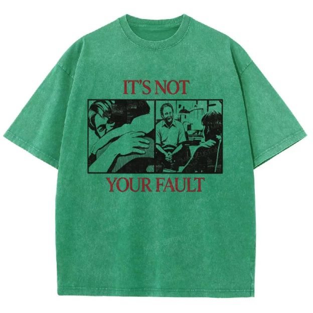 Vintage Film‑Inspired Distressed Washed T-Shirt