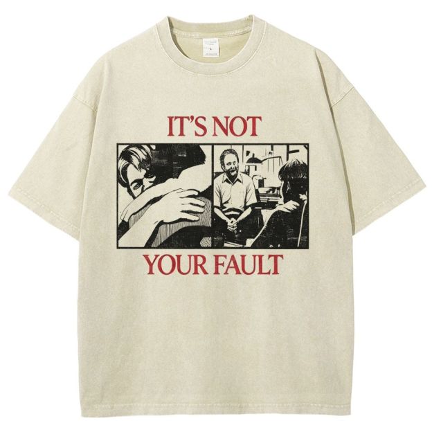 Vintage Film‑Inspired Distressed Washed T-Shirt