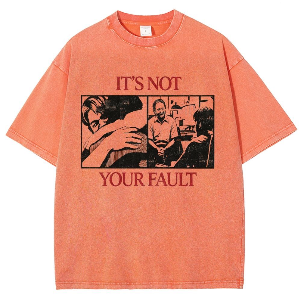 Vintage Film‑Inspired Distressed Washed T-Shirt