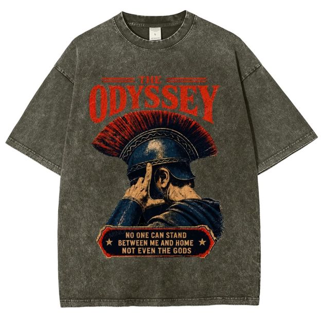 Ancient Greek Epic Warrior Vintage Unisex Fit Washed T-Shirt