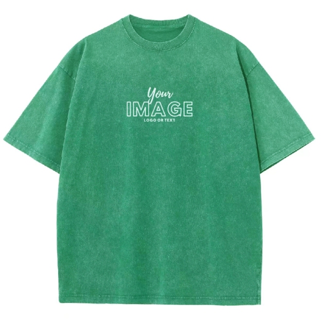 Personalized Image Logo Text Vintage Washed T-Shirt 