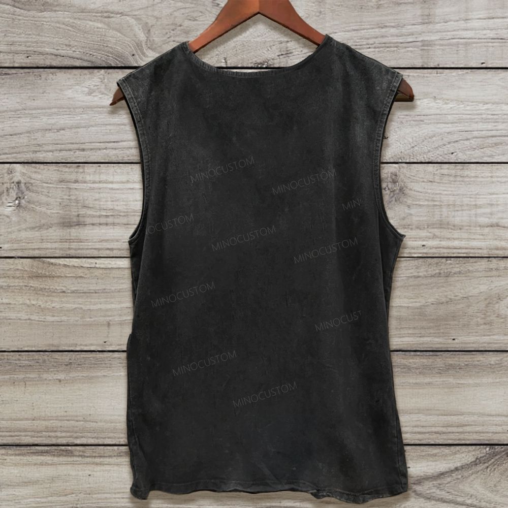 Watercolor Music Note Art Graphic Washed Tank Top 