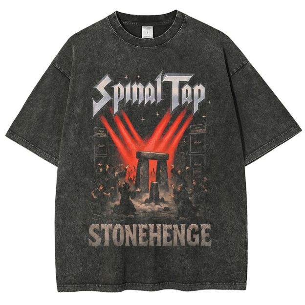 Vintage Hard Rock Concert Poster Graphic Unisex Fit Washed T-Shirt