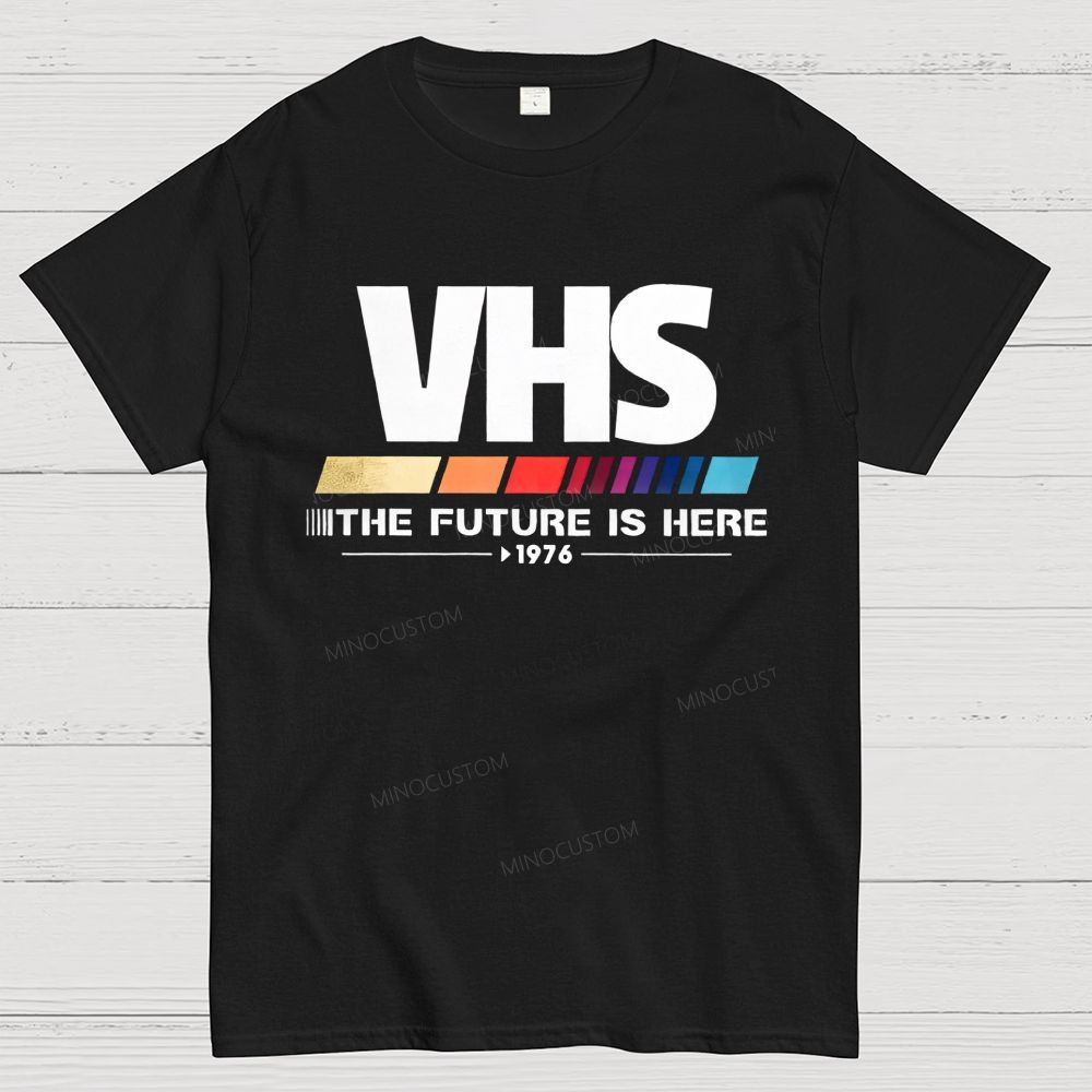 Retro VHS 1976 Graphic Cotton T-Shirt