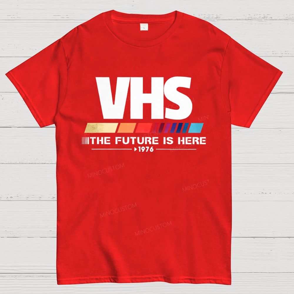 Retro VHS 1976 Graphic Cotton T-Shirt 