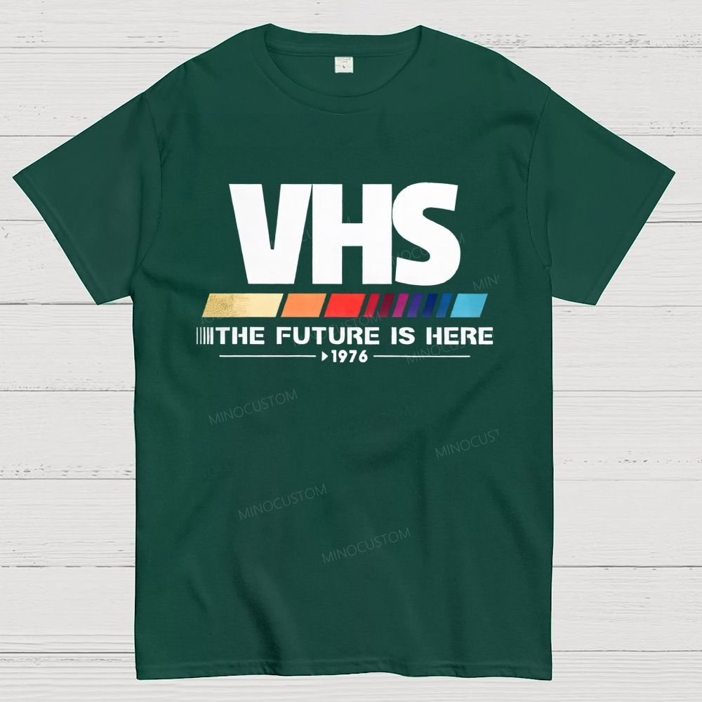 Retro VHS 1976 Graphic Cotton T-Shirt 