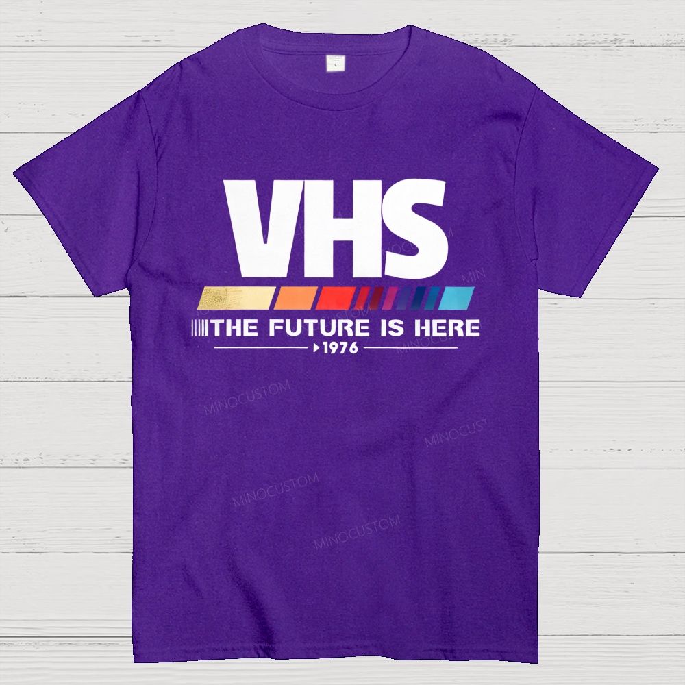 Retro VHS 1976 Graphic Cotton T-Shirt 
