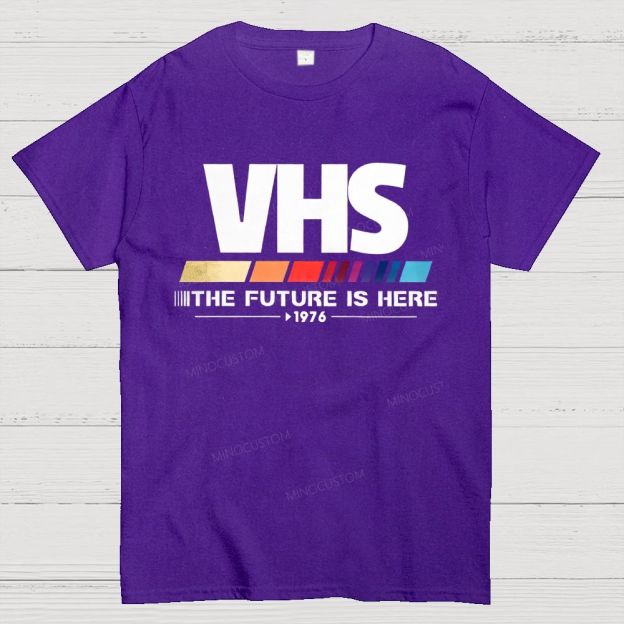 Retro VHS 1976 Graphic Cotton T-Shirt 