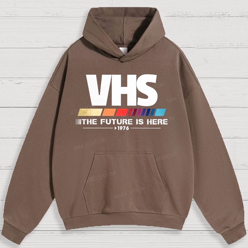 Retro VHS 1976 Graphic Cotton Hoodies 
