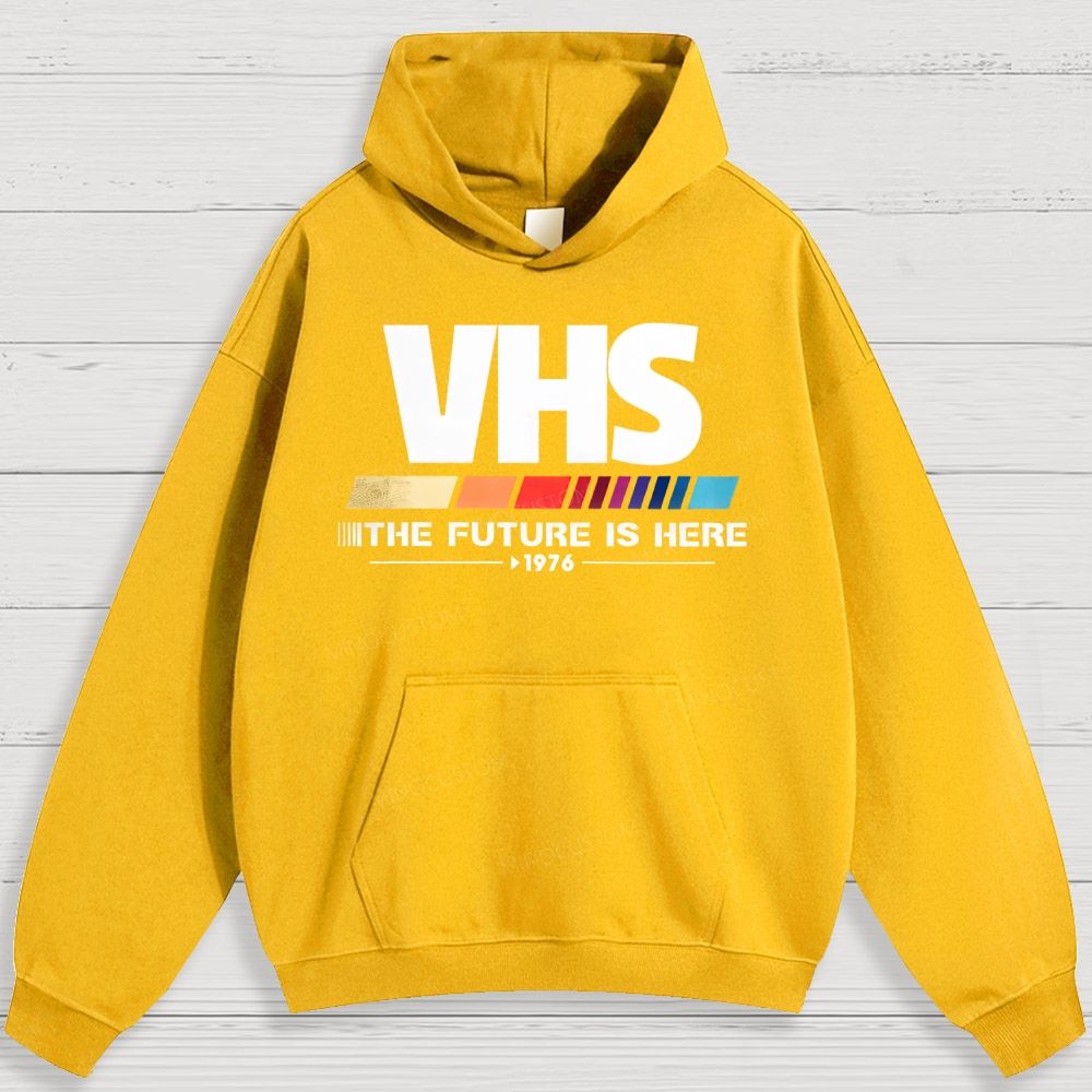 Retro VHS 1976 Graphic Cotton Hoodies 
