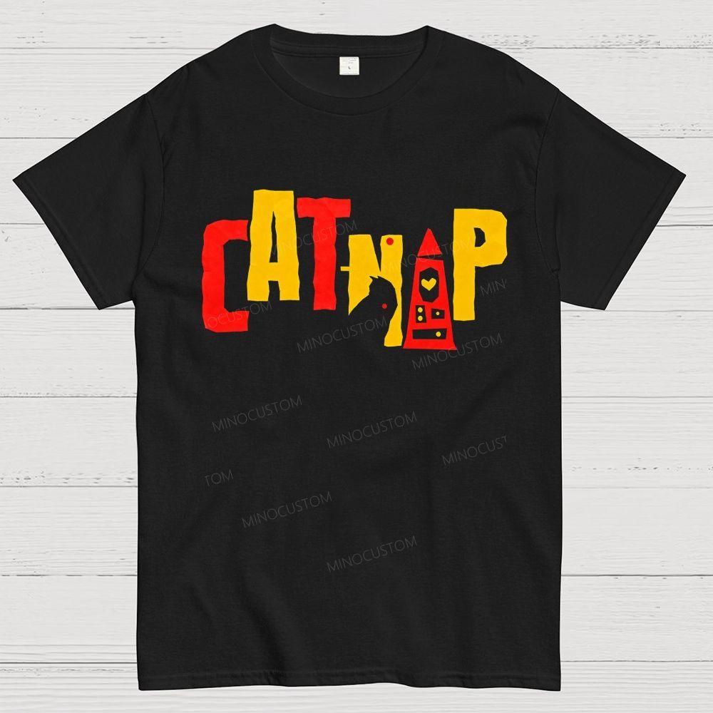 Bold Cut‑out Style Colorful Letter Silhouette Character Cotton T-Shirt