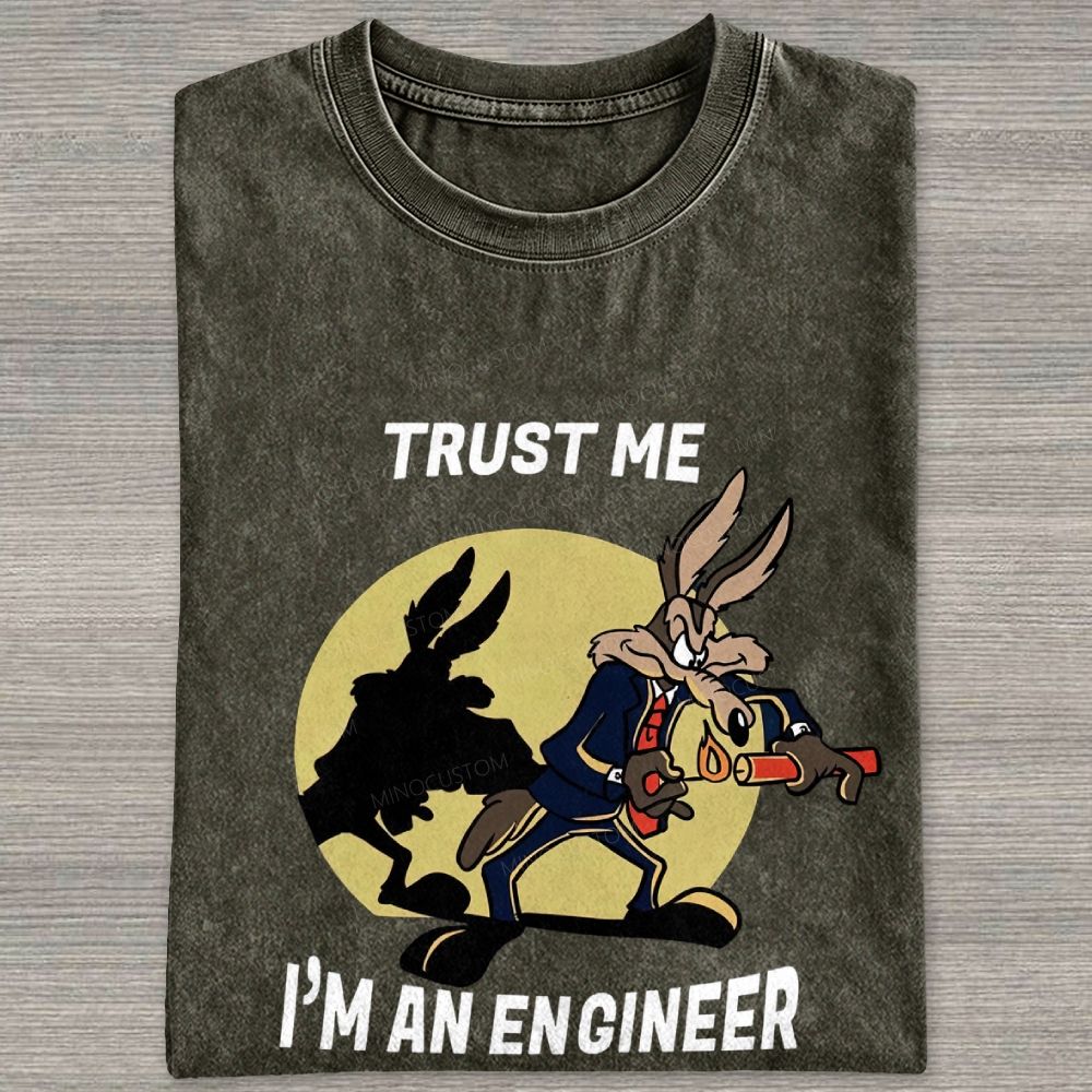 Trust Me I'm An Engineer Washed T-shirt