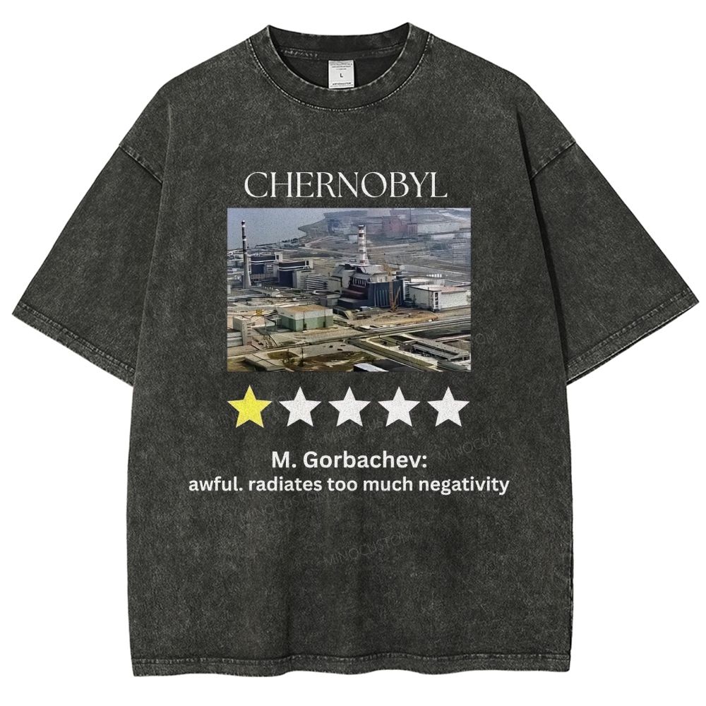 Vintage Washed Retro Industrial Plant Joke Review Graphic Unisex Fit Washed T-Shirt
