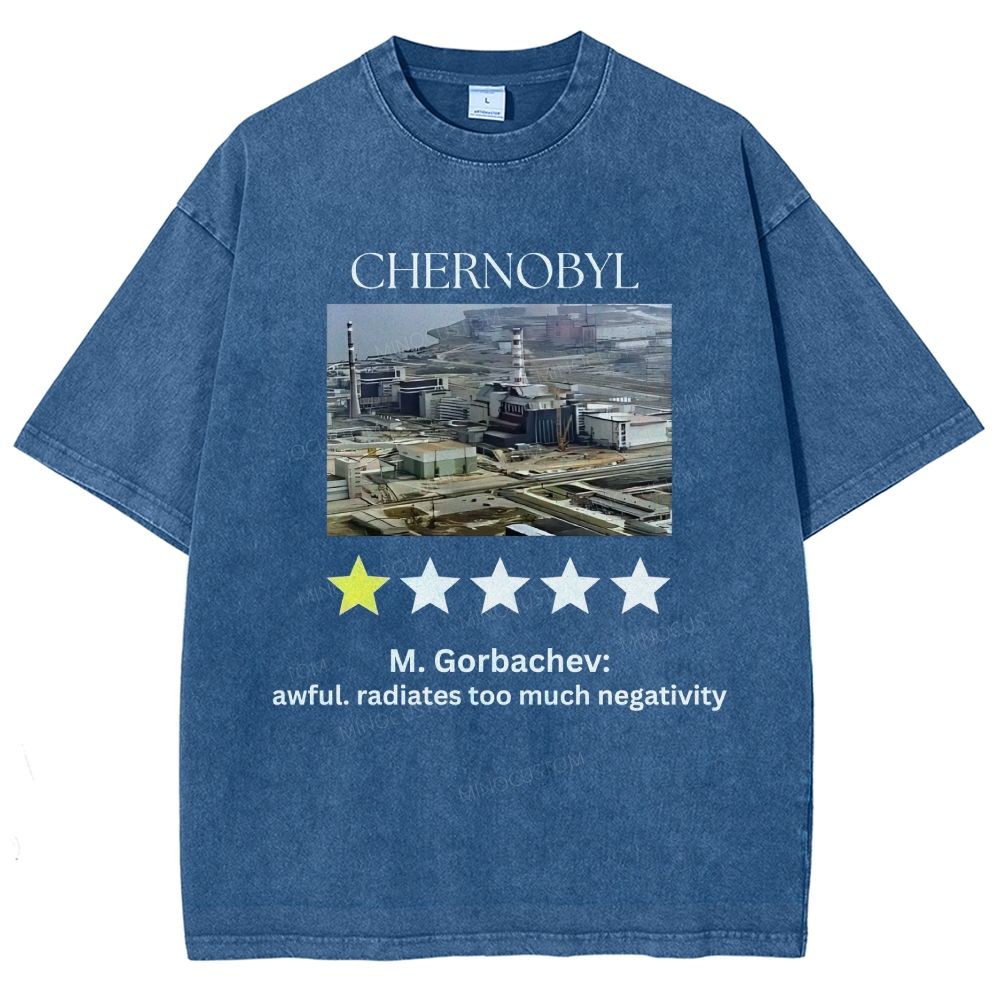 Vintage Washed Retro Industrial Plant Joke Review Graphic Unisex Fit Washed T-Shirt