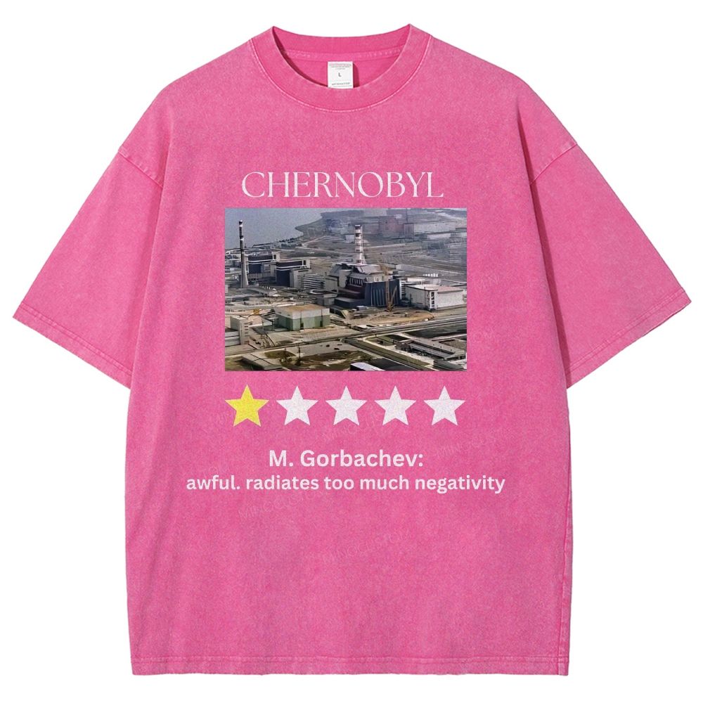 Vintage Washed Retro Industrial Plant Joke Review Graphic Unisex Fit Washed T-Shirt