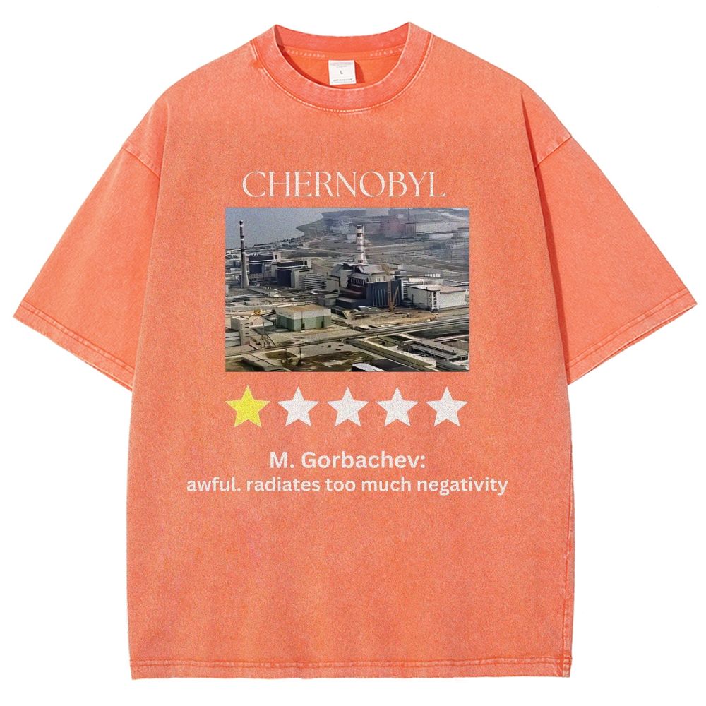 Vintage Washed Retro Industrial Plant Joke Review Graphic Unisex Fit Washed T-Shirt