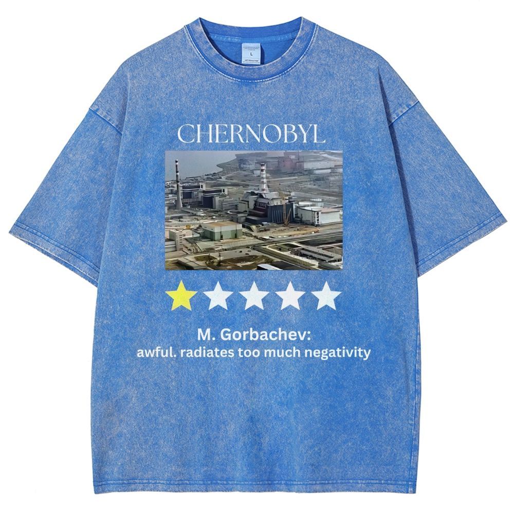 Vintage Washed Retro Industrial Plant Joke Review Graphic Unisex Fit Washed T-Shirt