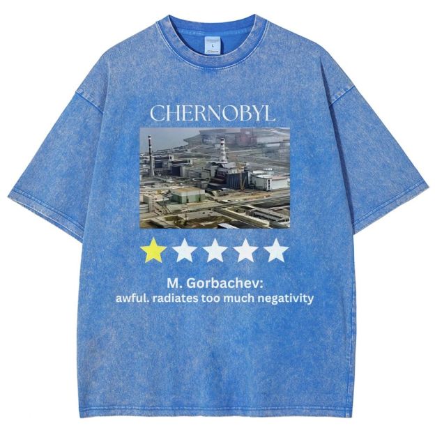 Vintage Washed Retro Industrial Plant Joke Review Graphic Unisex Fit Washed T-Shirt