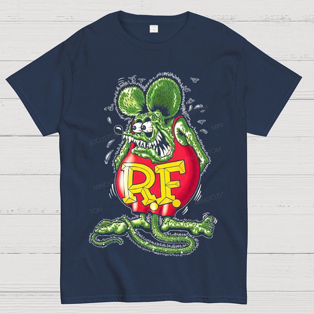 Bright Round Body Furry Monster Reptile Tail Cotton T-Shirt