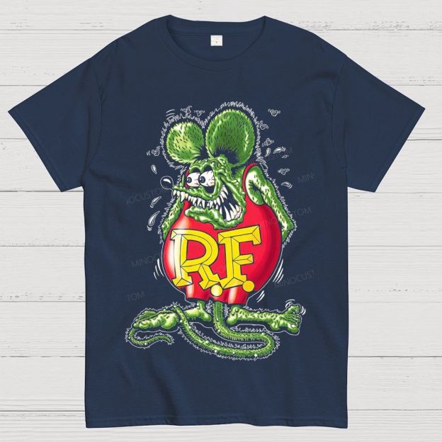 Bright Round Body Furry Monster Reptile Tail Cotton T-Shirt