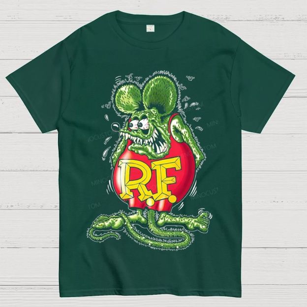 Bright Round Body Furry Monster Reptile Tail Cotton T-Shirt