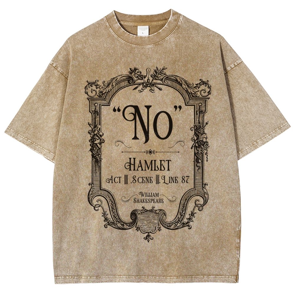 Ornate Baroque Vintage Frame Unisex Fit Washed T-Shirt